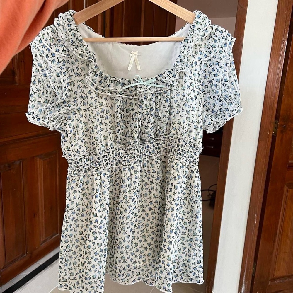 Floral Prairie Style Top